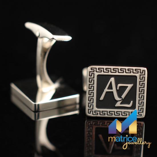 Запонки с инициалами "AZ"
