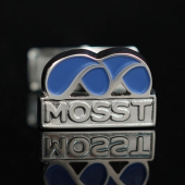 Серебряные запонки c логотипом MOSST