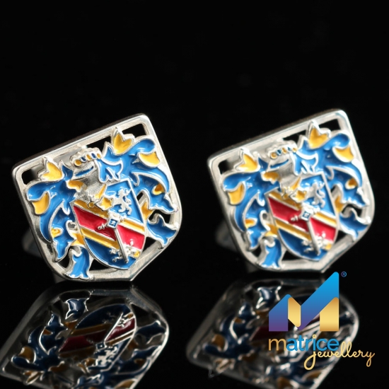 Серебряные запонки Герб