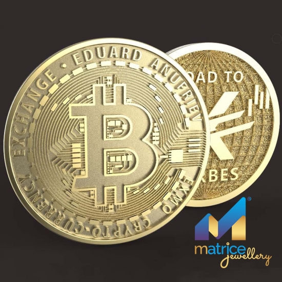 Именная монета Биткоин