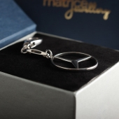 Брелок из серебра Mercedes