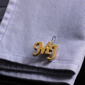 Золотые запонки MJ с Бриллиантом