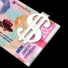 Срібний затискач для грошей Долар